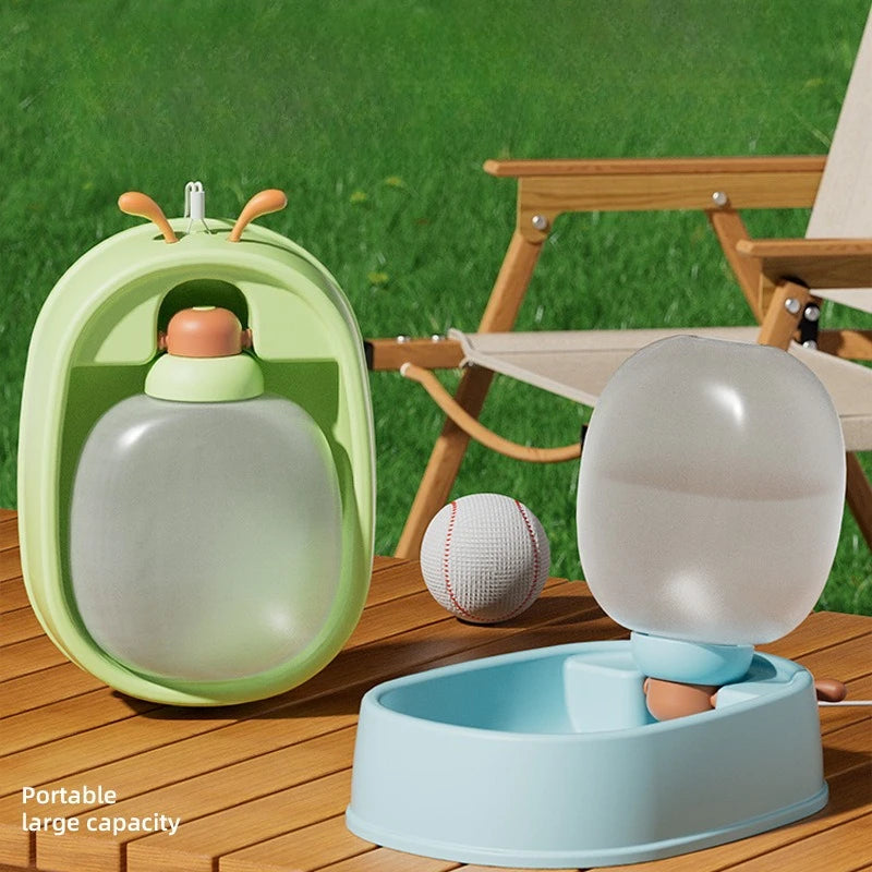 Portable Dog Water Bottle Leak-Proof Travel Ladybug Design Large Capacity Multifunctional Outdoor Drinking Cup Puppy Cat Feeder